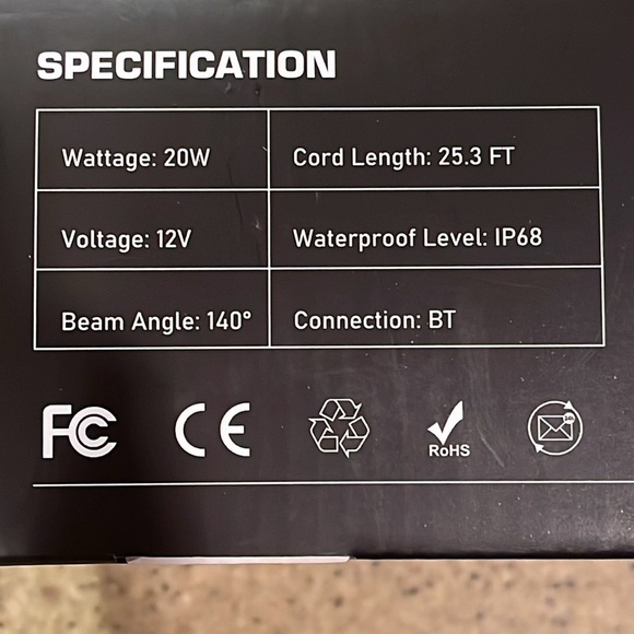 Brand New LED Underwater Pool Light w/ App Control 20W RGB Colorful Night Swim - Picture 14 of 16